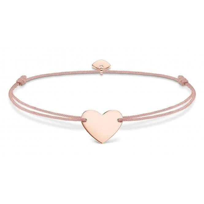 personalized silver bracelet with engraved quote-Thomas Sabo Little Secret Heart Bracelet LS005-597-19-L20v