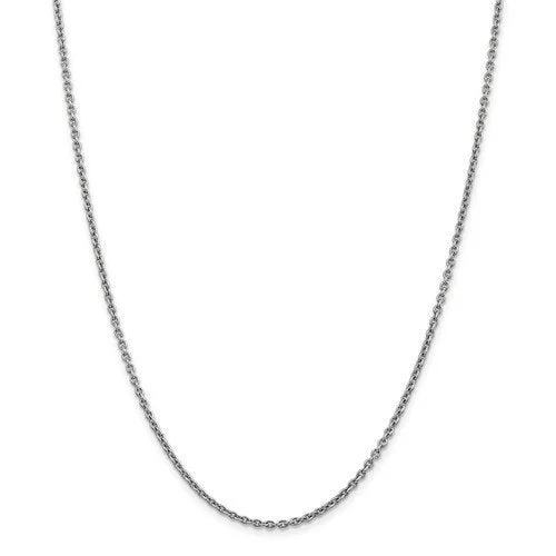 sterling silver pendant necklace with initials -14KT GOLD 2.2MM CABLE CHAIN NECKLACE - 4 LENGTHS