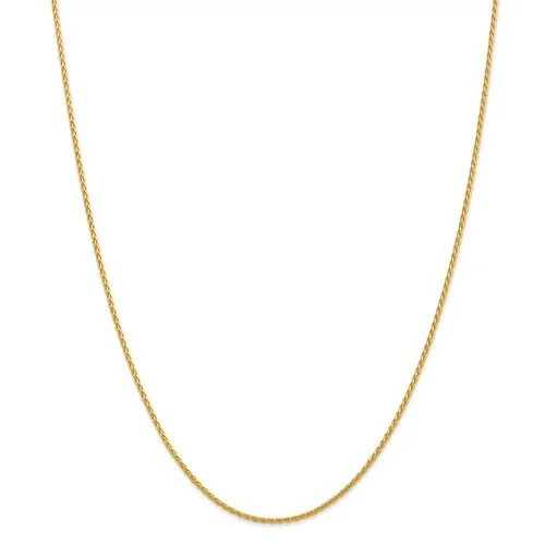 handmade pendant necklace for women -14KT YELLOW GOLD 1.5MM WHEAT CHAIN NECKLACE-4 LENGTHS AVAILABLE