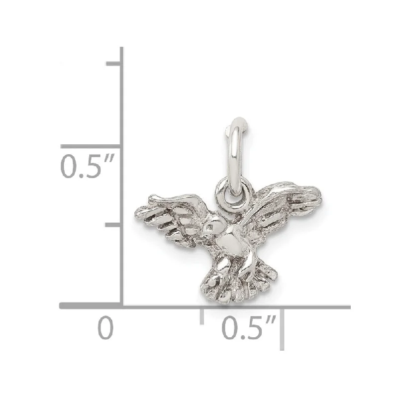 silver pendant necklace for men’s gift -Diamond2Deal 925 Sterling Silver Eagle Charm Pendant