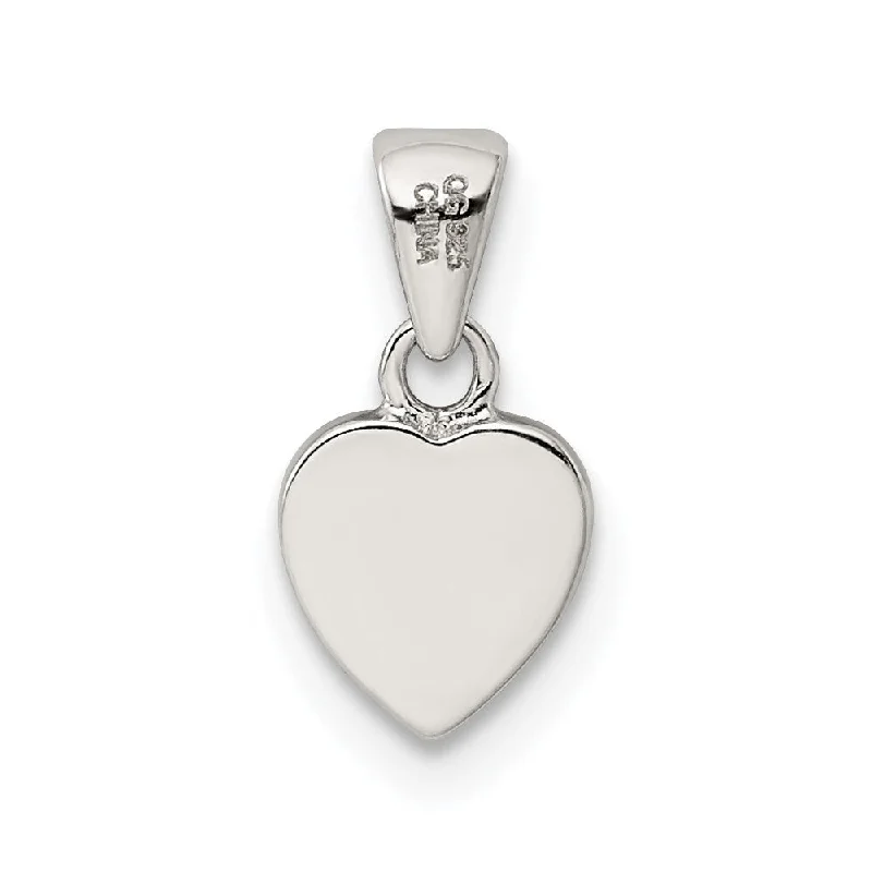 women’s bar pendant necklace silver -Diamond2Deal 925 Sterling Silver Heart Pendant