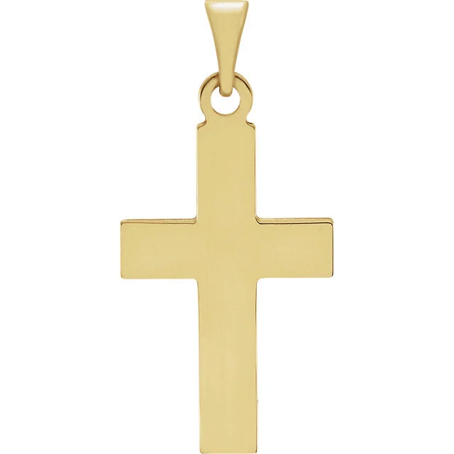 custom heart-shaped pendant necklace -Fine Bold Christian Cross in Solid 14 Karat Yellow Gold