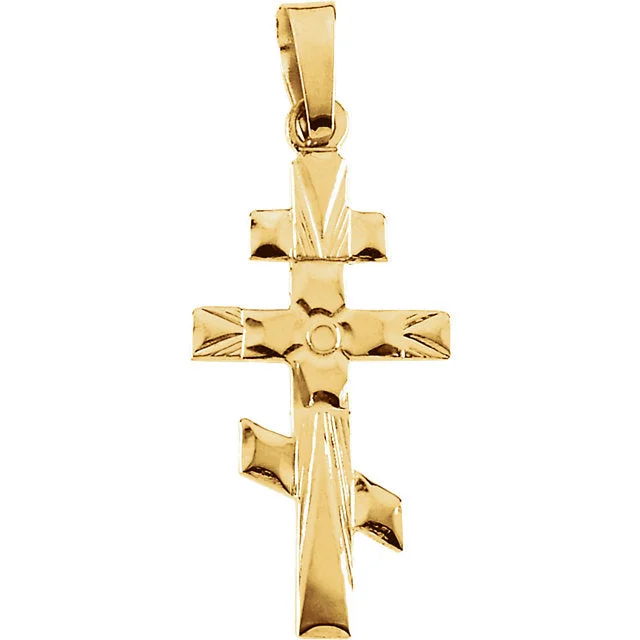 unique star pendant necklace gold -St. Andrew Cross Pendant in 14 Karat Yellow Gold