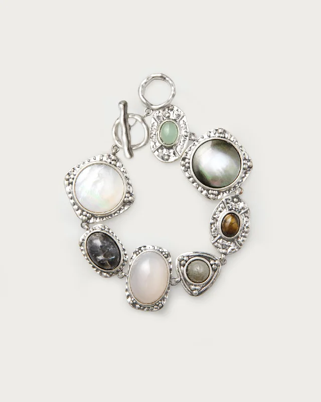 custom silver charm bracelet for special occasion-Athena Bracelet