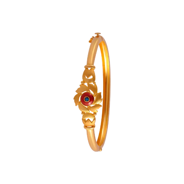 luxury bracelet with custom charms and gemstones-Seline Swirl Gold Bangle