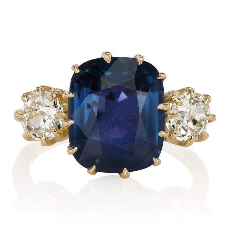 vintage engagement rings for women with diamonds and sapphires-Mallory 5.17