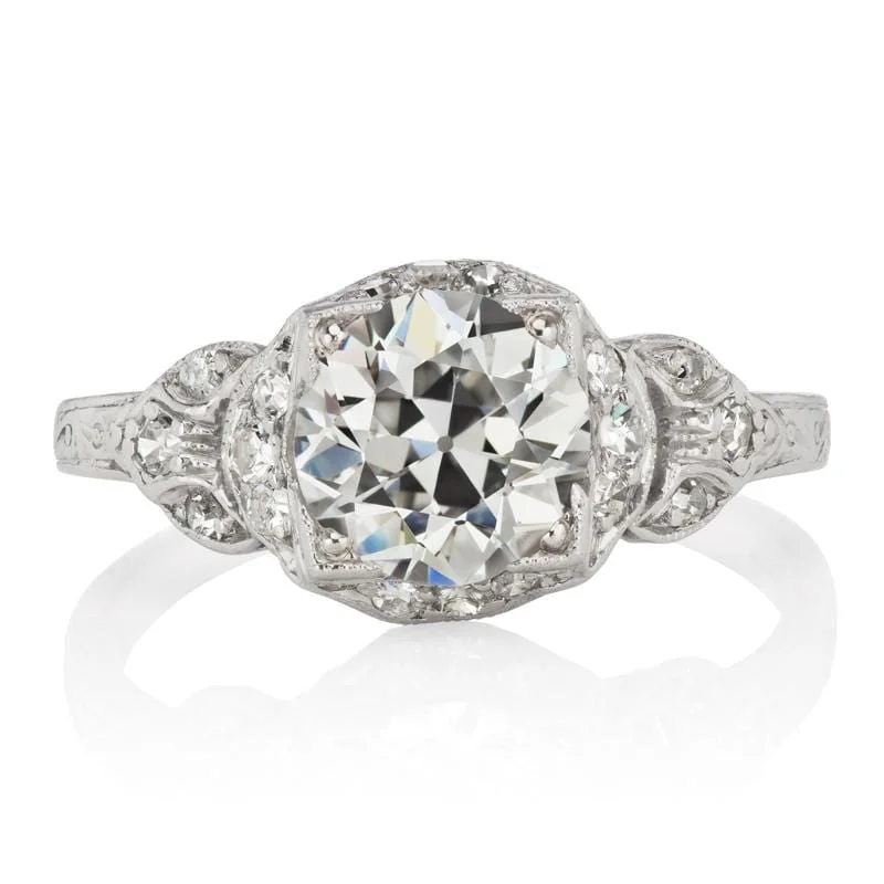 vintage engagement rings for men with diamonds and sapphires-Clarissa