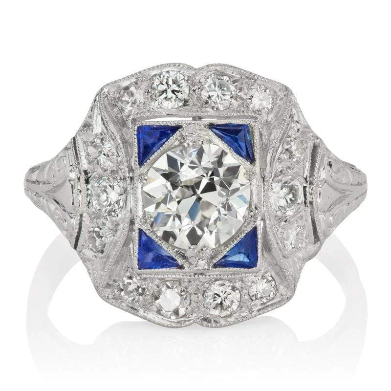 platinum engagement rings for men with sapphires and rubies-Violet