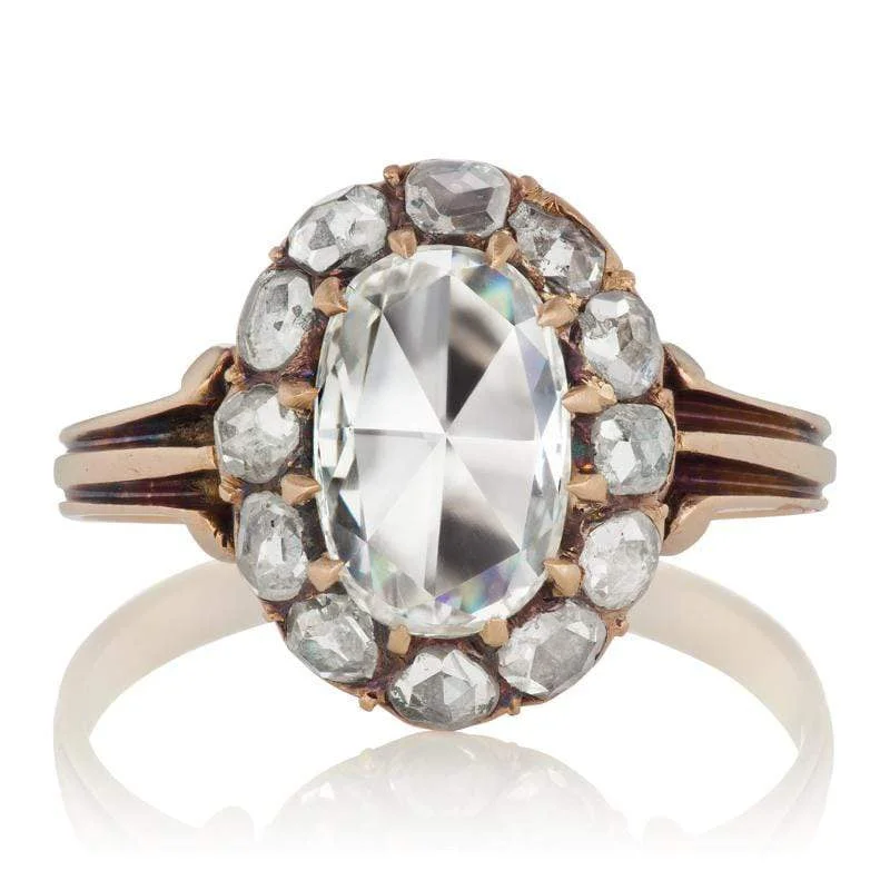 vintage engagement rings for women with diamonds and sapphires-Rosemary