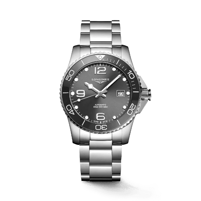 men's watches with automatic and solar-powered movement -Longines HydroConquest Men's 41mm Stainless Steel Automatic Watch L3.781.4.76.6