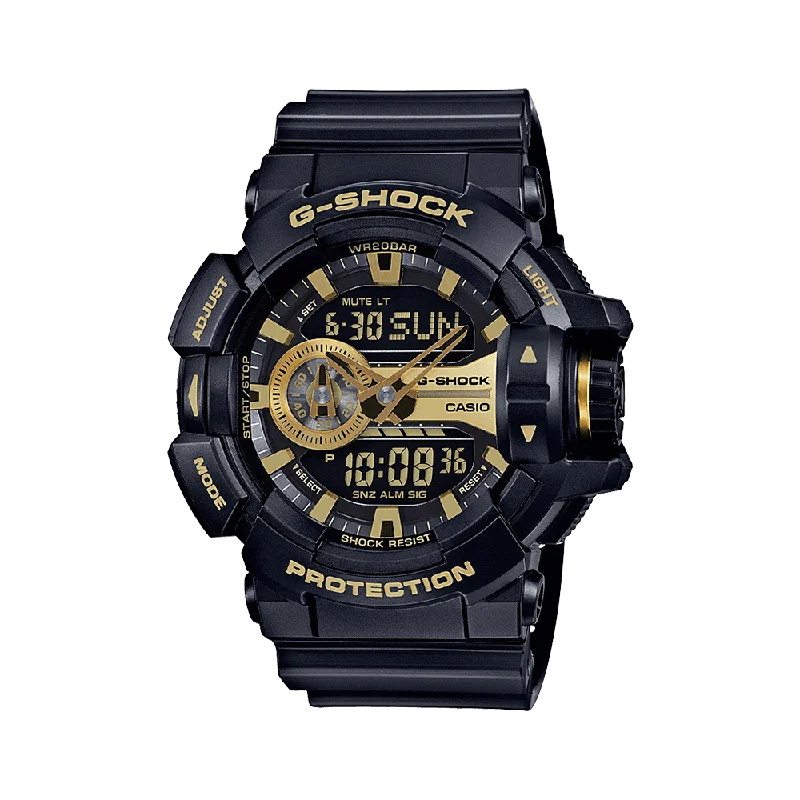 sport watches for men with heart rate, step counting, and sleep tracking -Casio G-SHOCK Men's Resin Analogue Digital Watch GA400GB-1A9