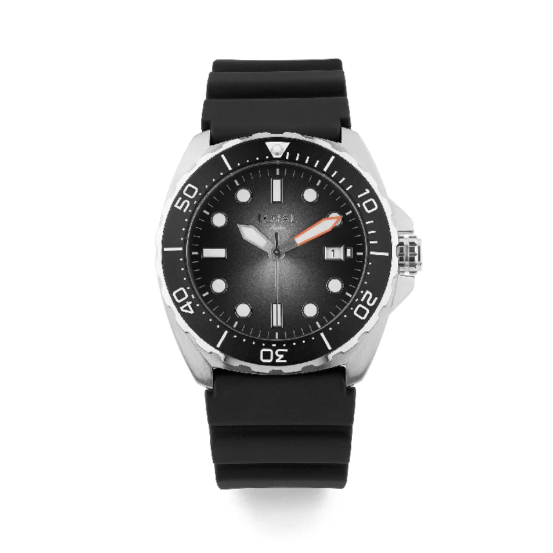 best sport watches for men with multi-sport tracking and waterproof features -Loyal Scuba Diver Men's 44mm Stainless Steel Quartz Watch