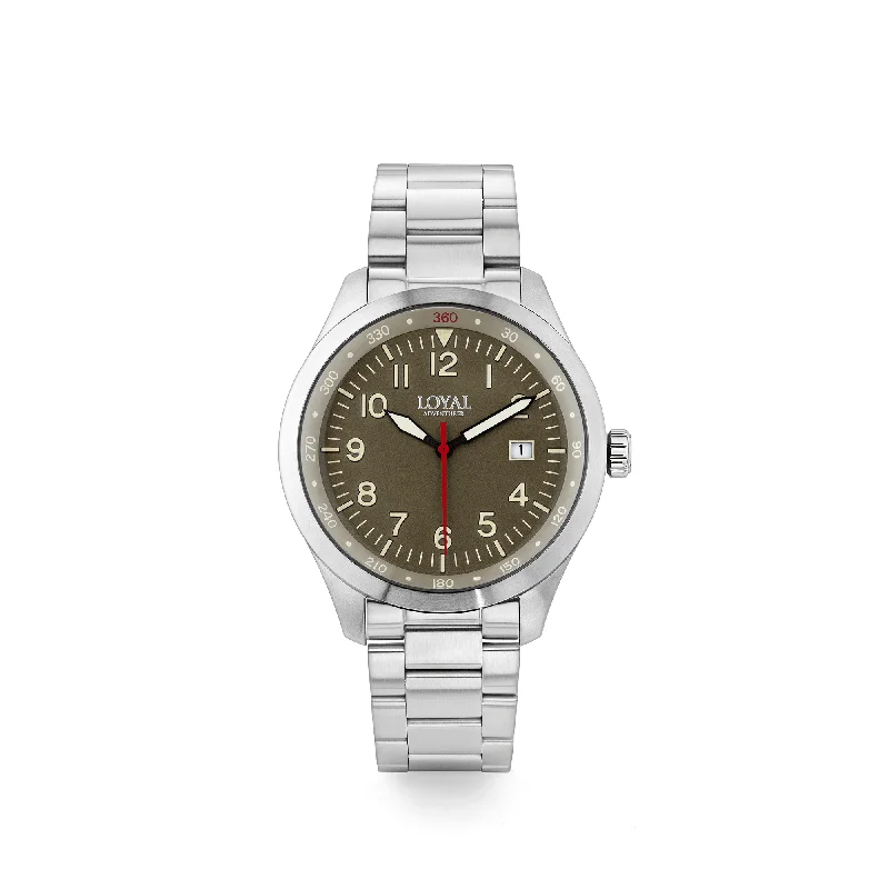 high-end watches for women with minimalist designs and fine craftsmanship -Loyal Adventurer Men's 43mm Stainless Steel Quartz Watch