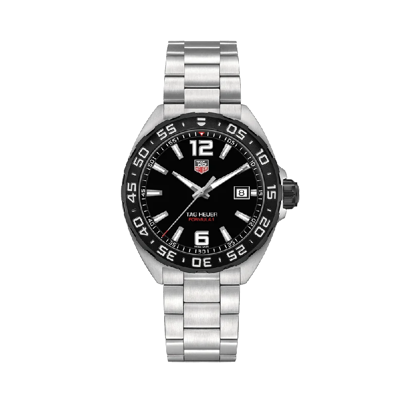 affordable sport watches for men with heart rate and GPS tracking -TAG Heuer Formula 1 Men's 41mm Stainless Steel Quartz Watch WAZ1110.BA0875