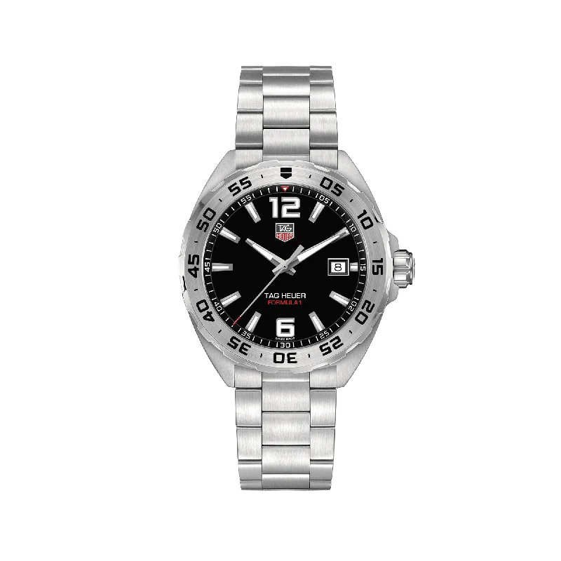 women's watches with interchangeable leather and metal bands -TAG Heuer Formula 1 Men's 41mm Stainless Steel Quartz Watch WAZ1112.BA0875