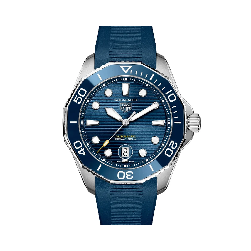 sport watches for men with built-in GPS, compass, and altimeter -TAG Heuer Aquaracer Men's 43mm Stainless Steel Automatic Watch WBP201B.FT6198