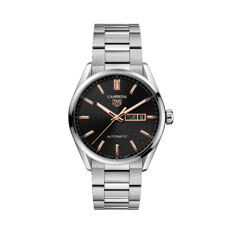 watches for women with sleek stainless steel bands and simple faces -TAG Heuer Carrera Men's 41mm Stainless Steel Automatic Watch WBN2013.BA0640