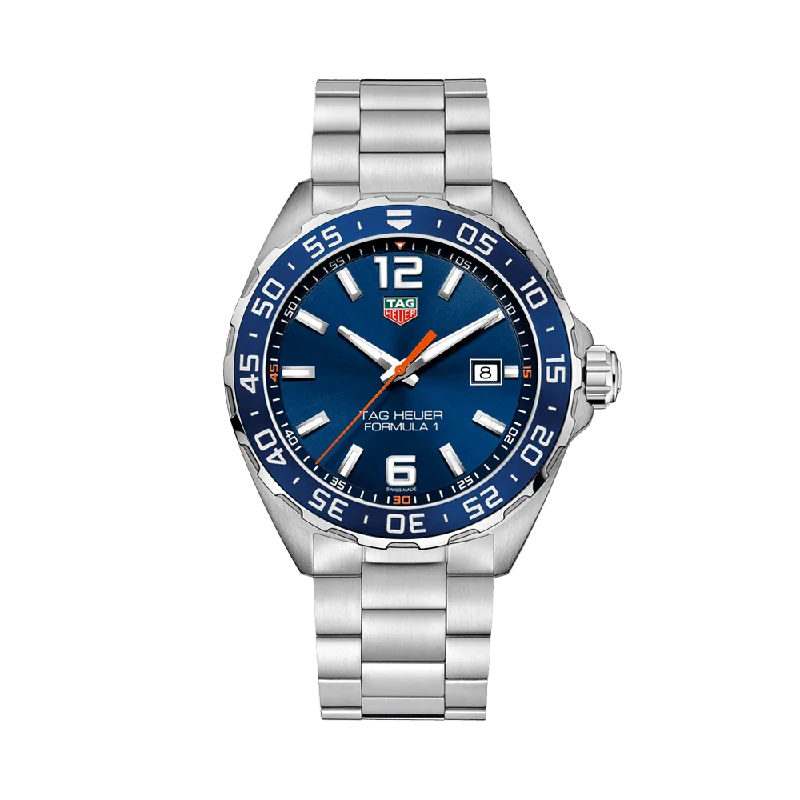 men's watches with chronograph functions and modern features -TAG Heuer Formula 1 Men's 43mm Stainless Steel Quartz Watch WAZ1010.BA0842