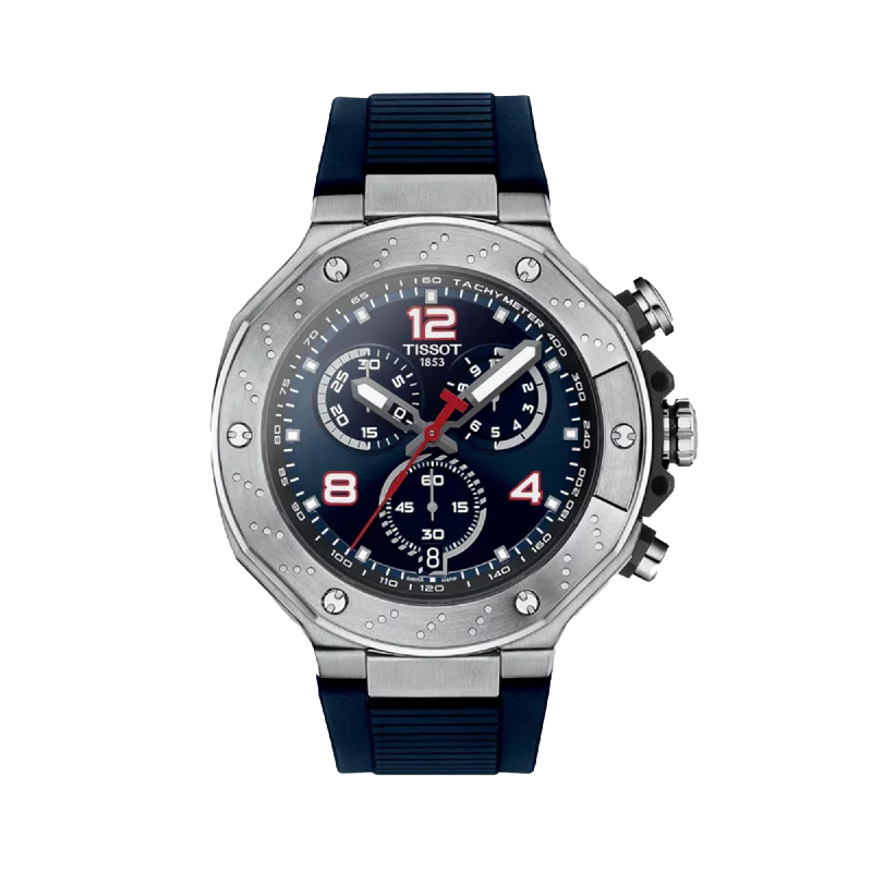 men’s watches with stylish chronograph functions and leather straps -Tissot T-Race Men's MOTOGP™ Chronograph 2024 Limited Edition Watch T141.417.17.047.00