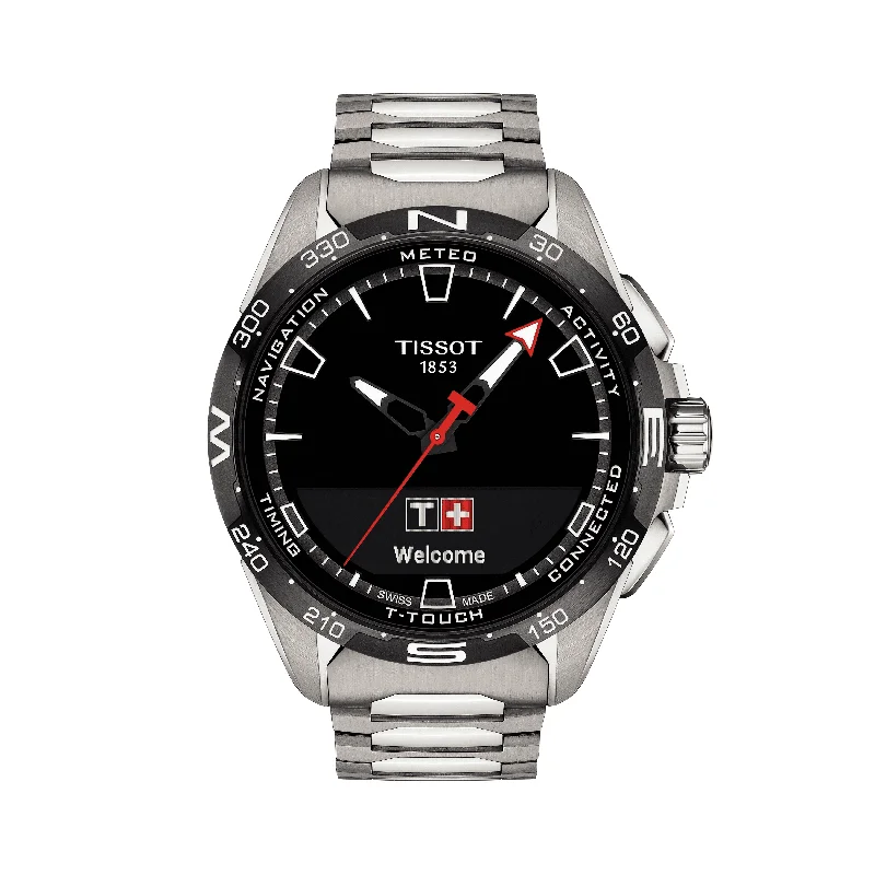 men's watches with automatic movement and modern features -Tissot T-Touch T-Sport Men's 47.5mm Solar LCD Watch T121.420.44.051.00