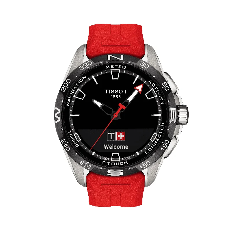 watches for women with minimalist designs and high-quality materials -Tissot T-Touch T-Sport Men's 47.5mm Solar LCD Watch T121.420.47.051.01