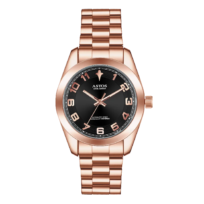 watches for men with modern technology and high-quality leather straps -Angel Deluxe Edition Rosé Gold 1.0