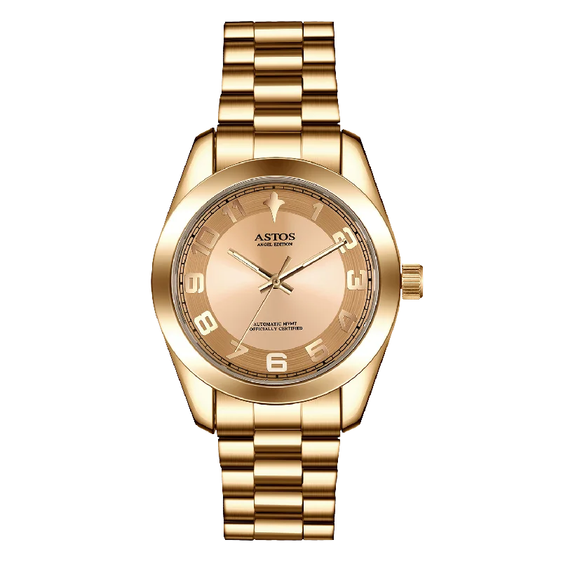 men's watches with luxurious stainless steel bands and minimalistic dials -Angel Deluxe Edition Gold