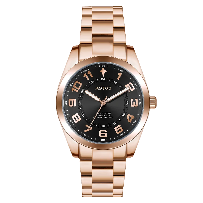 women's watches with crystal-encrusted bezels and elegant dials -ASTOS Merald Edition - Rose Gold