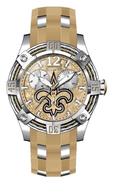 watches for men with sleek, minimal dials and multi-functional features -Band For Invicta NFL 35794