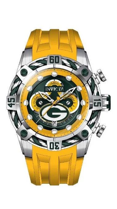 men's watches with solar-powered movement and sleek leather bands -Band For Invicta NFL 35824