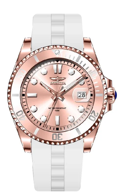 watches for women with gold-plated bands and minimalist dial designs -Band For Invicta Pro Diver  Lady 47146