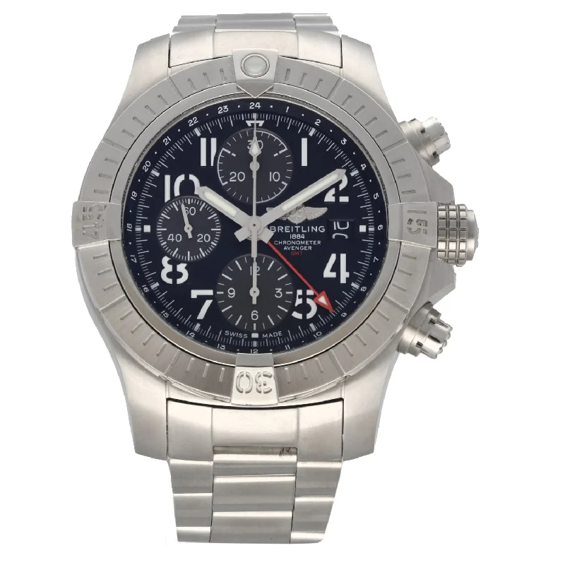 high-end smartwatches for men with activity and wellness tracking features -Breitling Avenger A24315 45mm Stainless Steel Watch