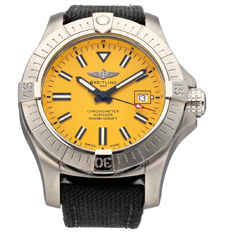 men's watches with oversized dials and multi-functional features -Breitling Avenger Seawolf A17319 44mm Stainless Steel Watch