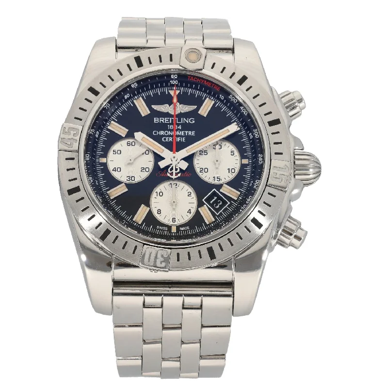 men's watches with lightweight designs and durable silicone straps -Breitling Chronomat AB0115 43mm Stainless Steel Watch