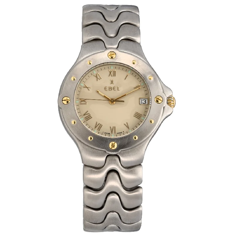 elegant watches for women with gemstone bezels and leather straps -Ebel Sportwave 6187631 34mm Stainless Steel Watch