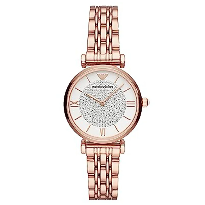 men's watches with modern features and interchangeable bands -Emporio Armani Gianni T-Bar White Dial Women 32mm