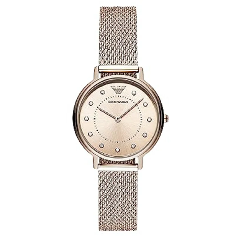 sport watches for men with advanced tracking and customizable settings -Emporio Armani Kappa Rose Gold Dial Women 32mm