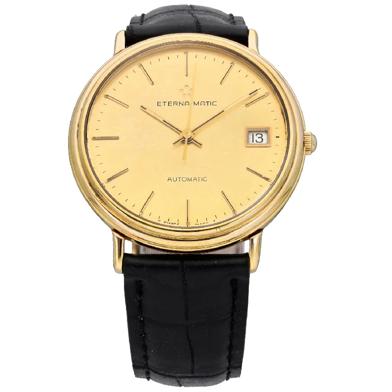 stylish women’s watches with bold dials and interchangeable bands -Eterna Vintage 34mm Gold Plated Watch