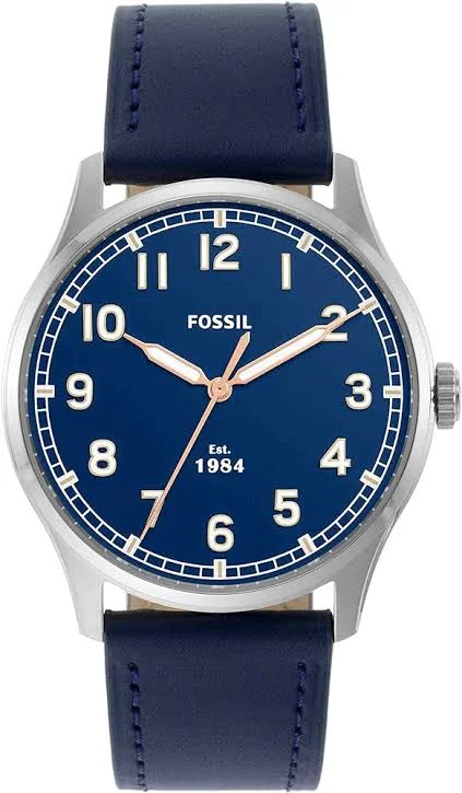 sport watches for women with heart rate and activity monitoring -Fossil  Dayliner Quartz Leather Strap Men's Watch FS5924