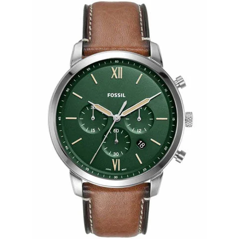 smartwatches for men with fitness tracking and sleep monitoring -Fossil Neutra Analog Green Dial Men's Watch-FS5963