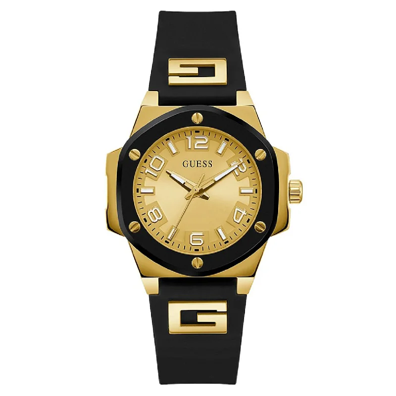 elegant watches for women with gold accents and detailed designs -Guess G Hype Gold Dial Women 34mm