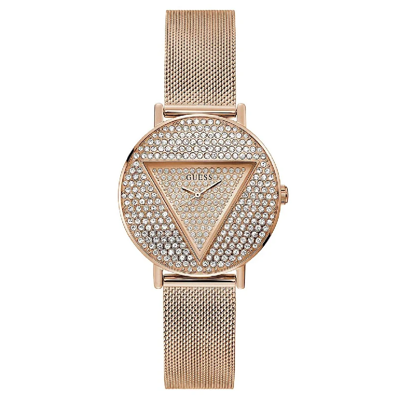 luxury watches for men with polished stainless steel and intricate detailing -Guess Iconic Rose Gold Dial Women 36mm