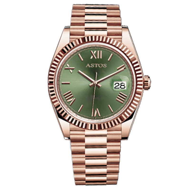 watches for men with high-tech features and sophisticated style -Legendary Rose Gold Green