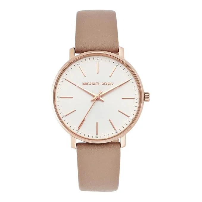 watches for women with multi-functional features and modern designs -Michael Kors Pyper Analog White Dial Women's Watch-MK2748