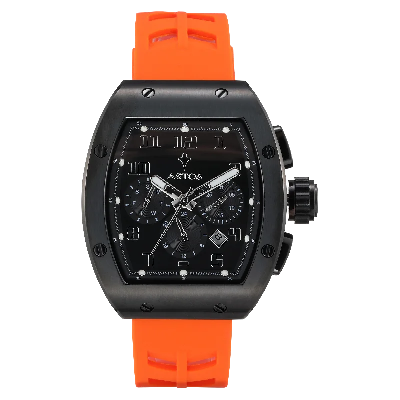 luxury men's watches with detailed engravings and precision movements -Millionaire 2.0 Black - Orange Strap