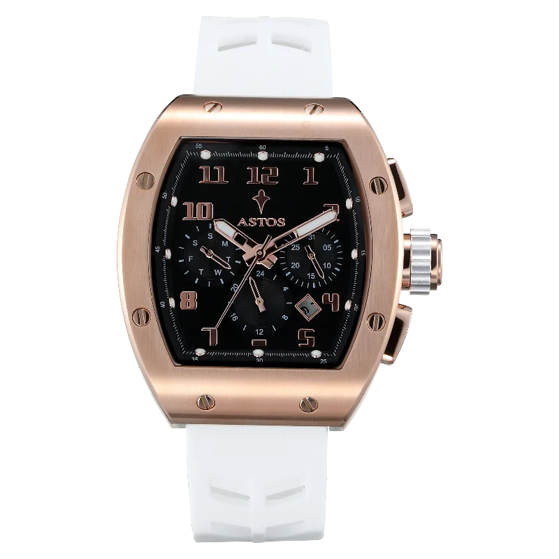 men's watches with ceramic cases and classic analog faces -Millionaire 2.0 Rose Gold - White Strap