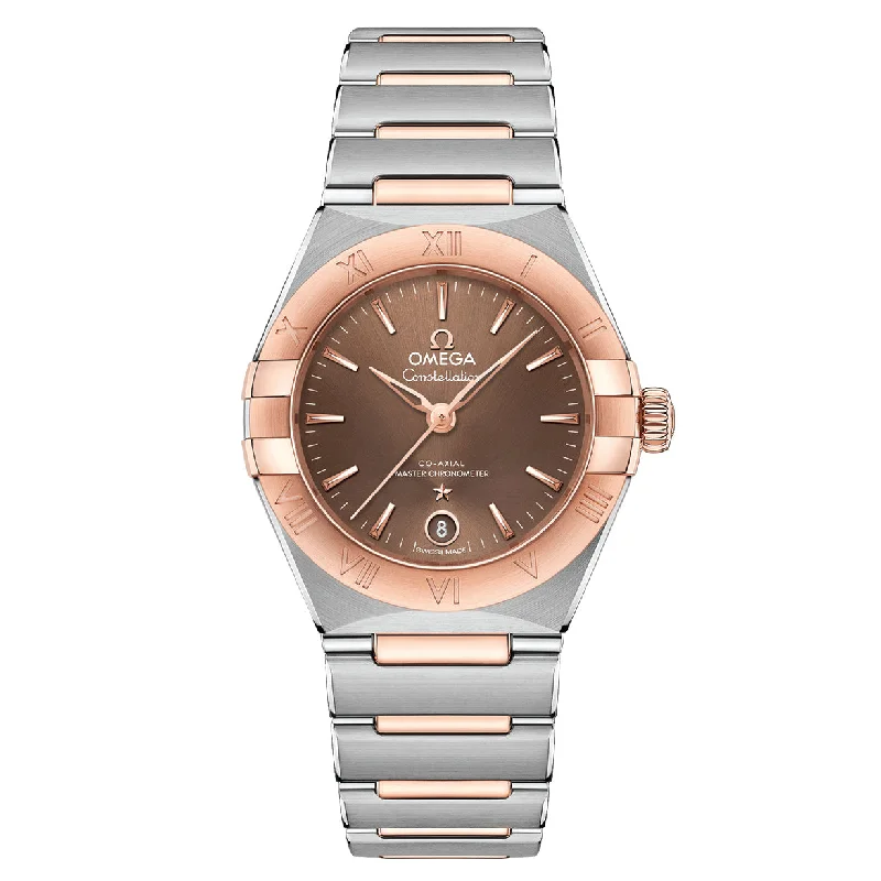 sport watches for women with customizable workout modes and GPS -Omega Constellation Co Axial Master Chronometer Brown Dial Women 29MM