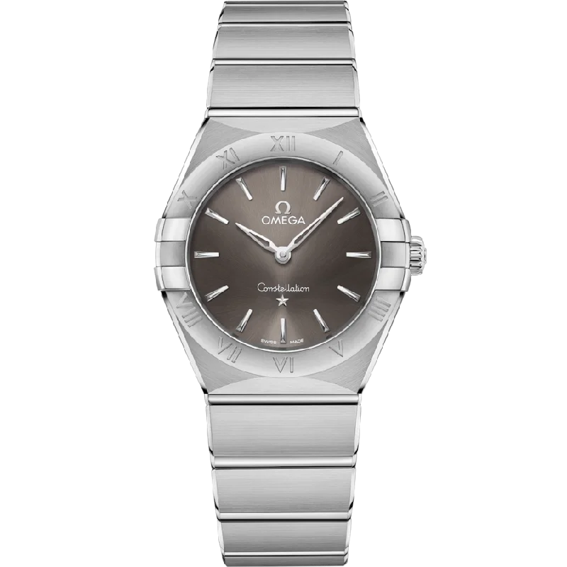 best sport watches for men with water resistance and advanced tracking -Omega Constellation Quartzgrey Dial Women 28MM