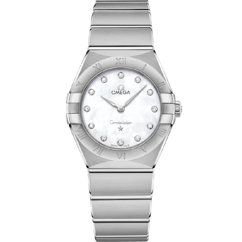 elegant watches for women with gold accents and detailed designs -Omega Constellation Quartz mother Of Pearl Dial Women 28MM