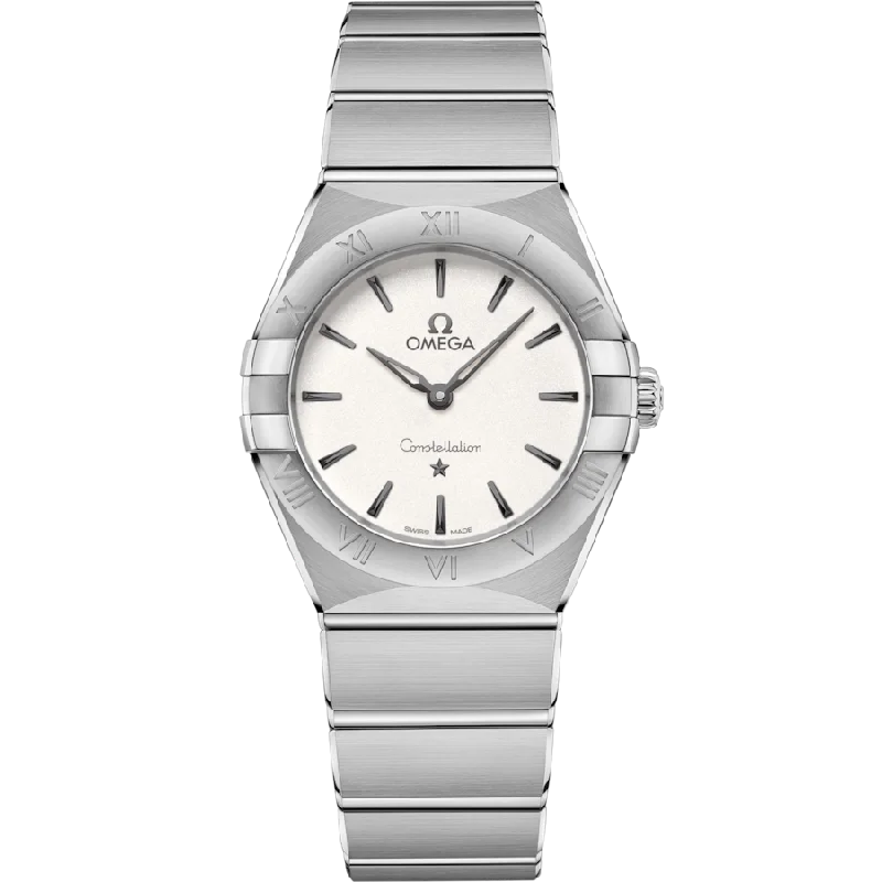 men's watches with solar-powered movement and durable silicone bands -Omega Constellation Quartzsilver Dial Women 28MM